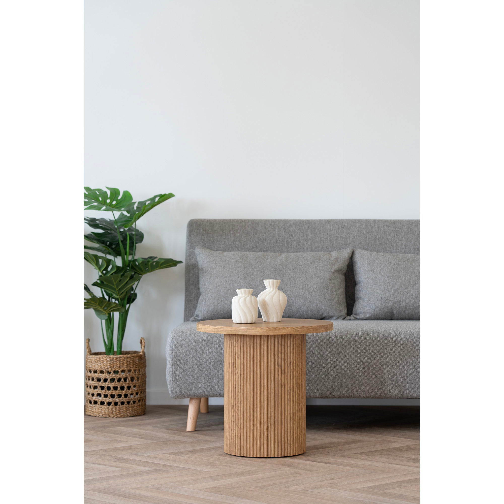 Curvy – Vasen-Set aus Keramik, weiß, 2-teilig